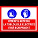 Placuta interzis accesul la tablourile electrice fara echipament